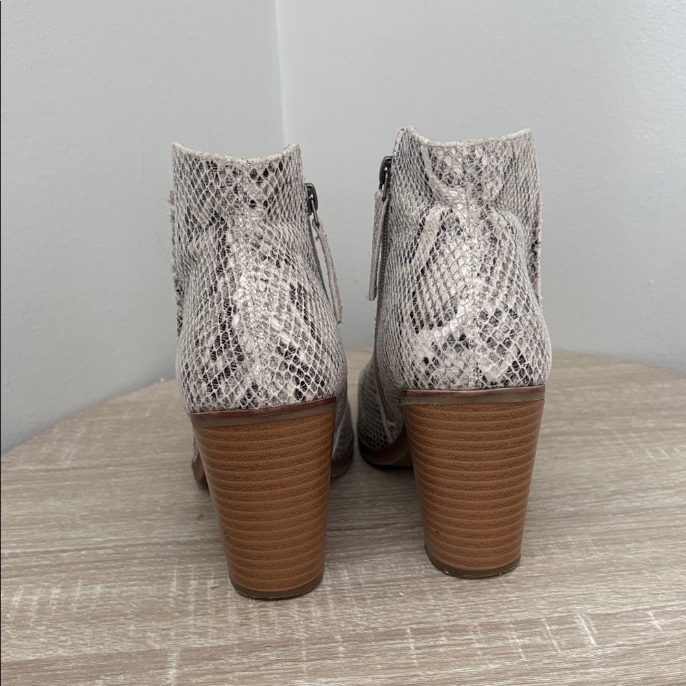 Maurices Beige Snakeskin Ankle Booties - Picture 3 of 4